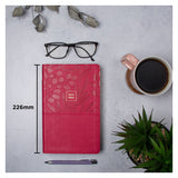 NKJV Pink Faux Leather Personal Size End Of Verse Reference Bible Large Print Comfort Print
