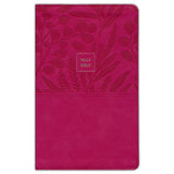 NKJV Pink Faux Leather Personal Size End Of Verse Reference Bible Large Print Comfort Print