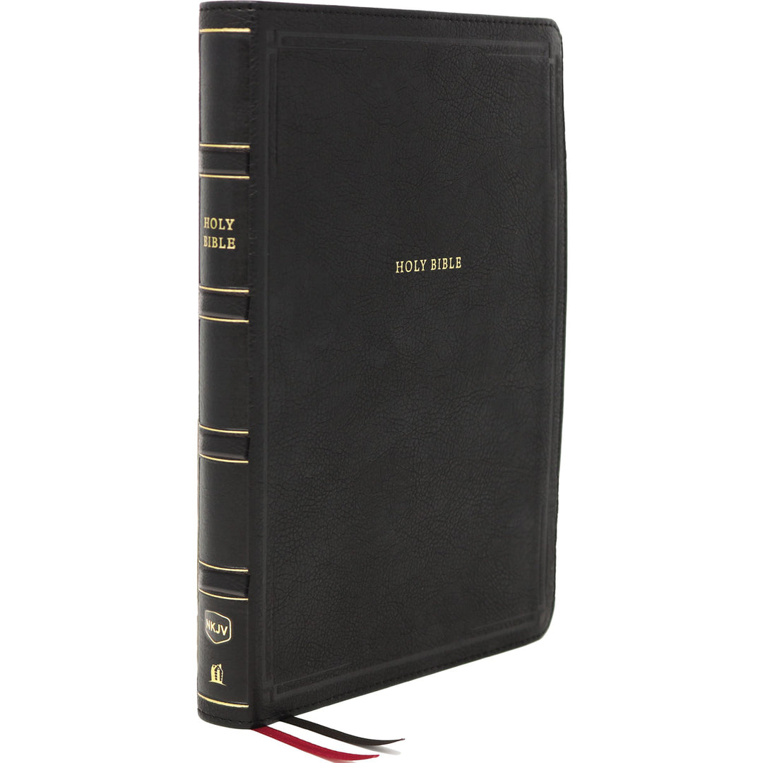 NKJV Deluxe Thin Ref Bible Idx Blk (Comfort Print)(Imitation Leather)