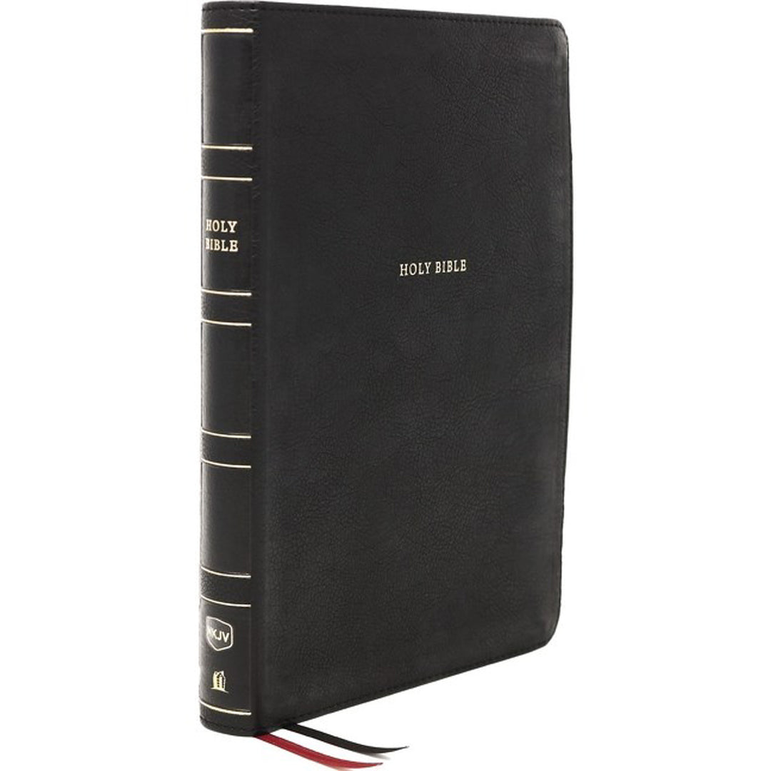 NKJV Ref Bible Center Column Red Letter Indexed Giant Print Black (Comfort Print)(Imitation Leather)