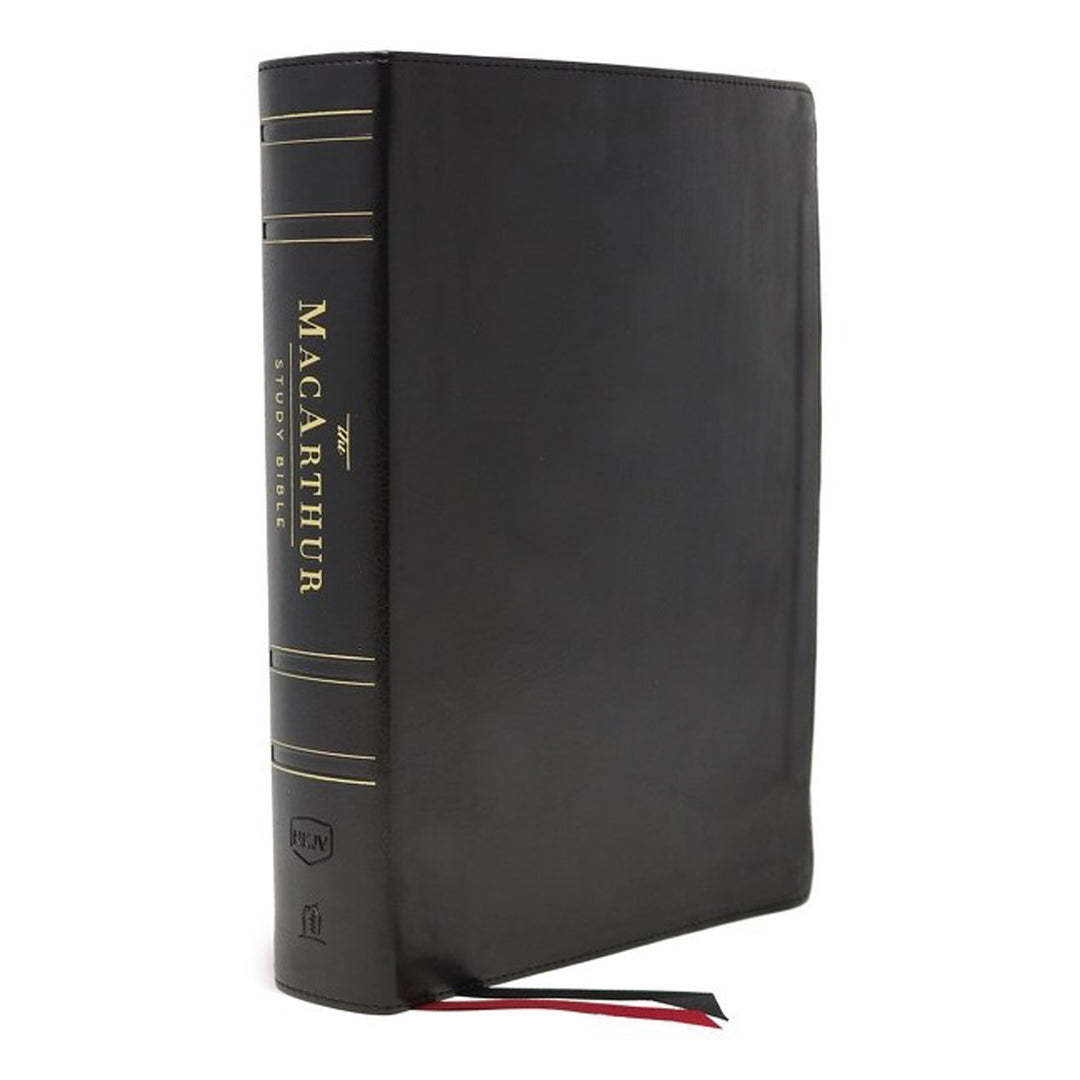 NKJV MacArthur Study Bible 2nd Edition Black (Comfort Print)(Genuine Leather)