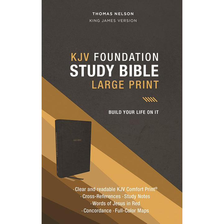KJV Foundation Study Bible Large Print Red Letter Black (Comfort Print)(Imitation Leather)