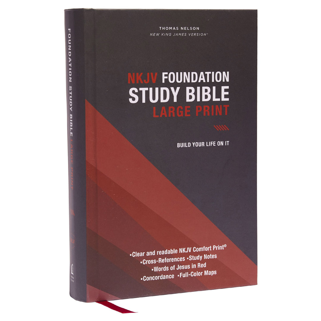 NKJV Foundation Study Bible Large Print Red Letter (Comfort Print)(Hardcover)