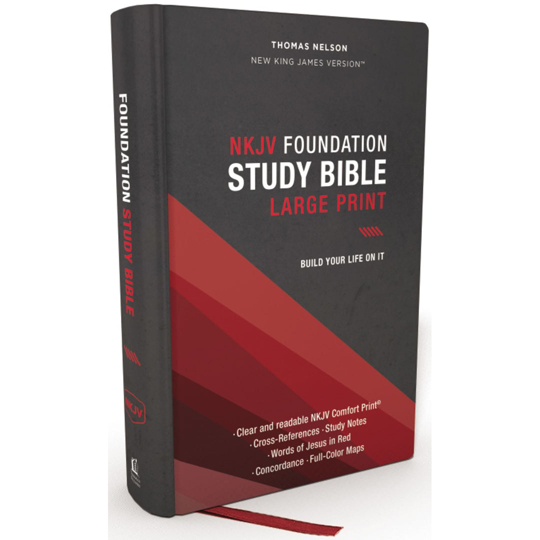 NKJV Foundation Study Bible Large Print Red Letter (Comfort Print)(Hardcover)