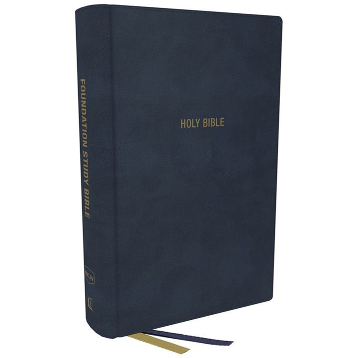 NKJV Foundation Study Bible Large Print Red Letter Blue (Comfort Print)(Imitation Leather)