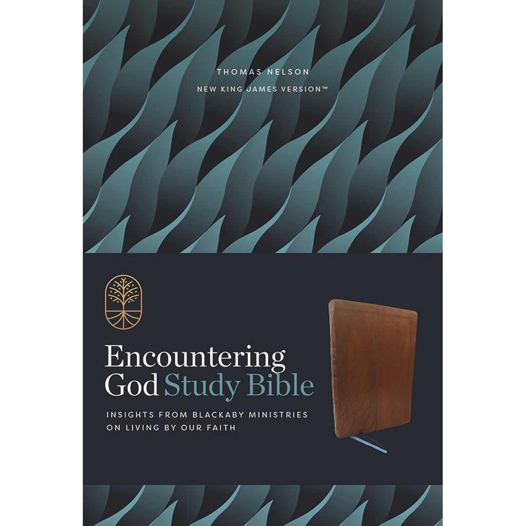 NKJV Brown Imitation Leather Encountering God Study Bible Comfort Print