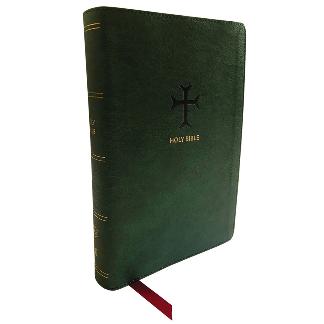 NKJV Personal Size End-of-Verse Reference Bible Large Print Green (Comfort Print)(Imitation Leather)