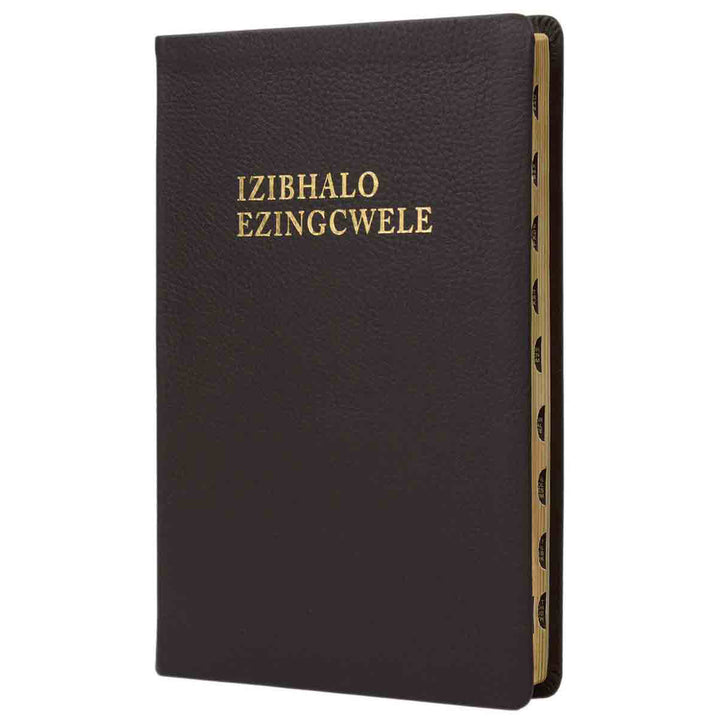 Xhosa 1975 Black Genuine Leather Bible Thumb Indexed