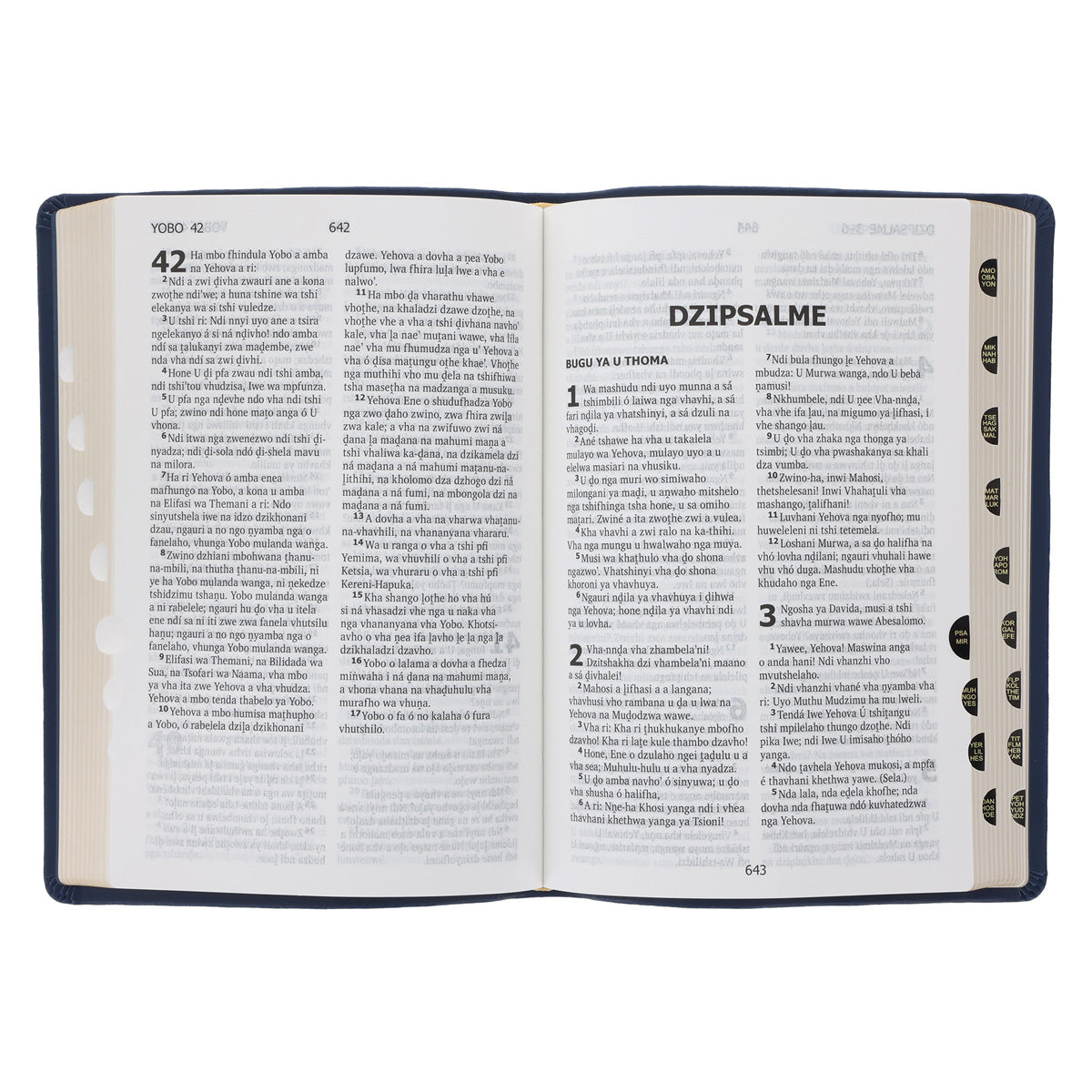 Venda 1936 Blue Vinyl Flexcover Bible Gilt-Edge Thumb Index