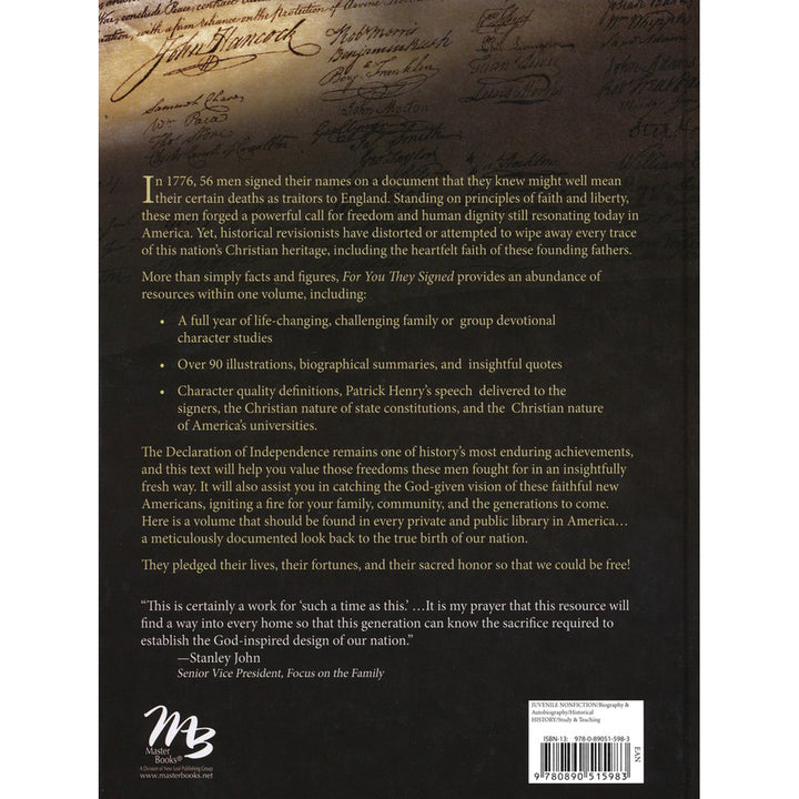 For You They Signed: The Spiritual Heritage Of Those Who Shaped Our Nation (Hardcover)