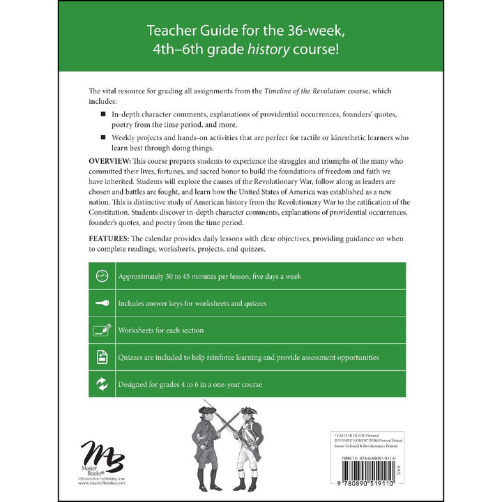 Timeline Of The Revolution Teacher Guide: Understanding The Foundations Of Freedom (Paperback)