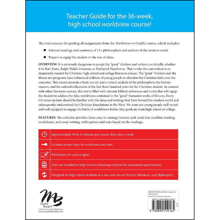 Worldviews In Conflict Teacher Guide (Hardcover)