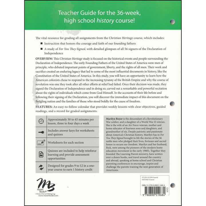 Christian Heritage: Teacher Guide (Paperback)