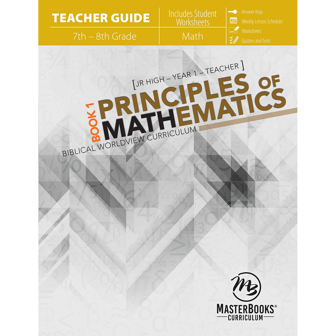 Principles Of Mathematics Book 1 Teacher Guide (Paperback)