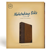 CSB Brown and Tan Imitation Leather Notetaking Bible Large Print