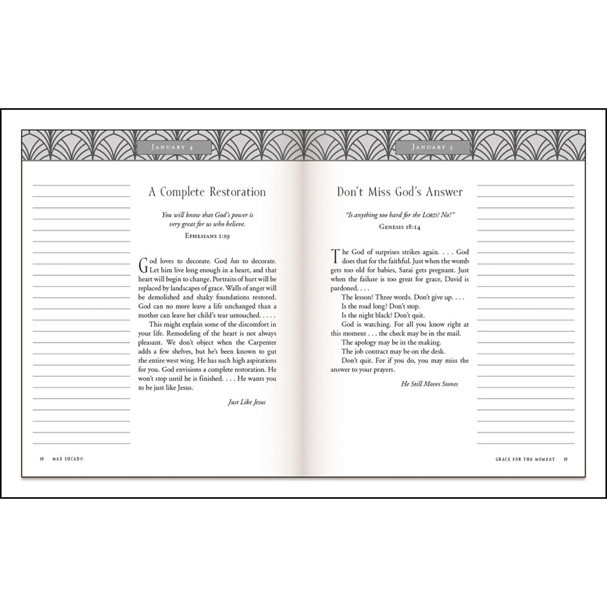 Grace For The Moment Volume 1 Note-Taking Edition (Imitation Leather)