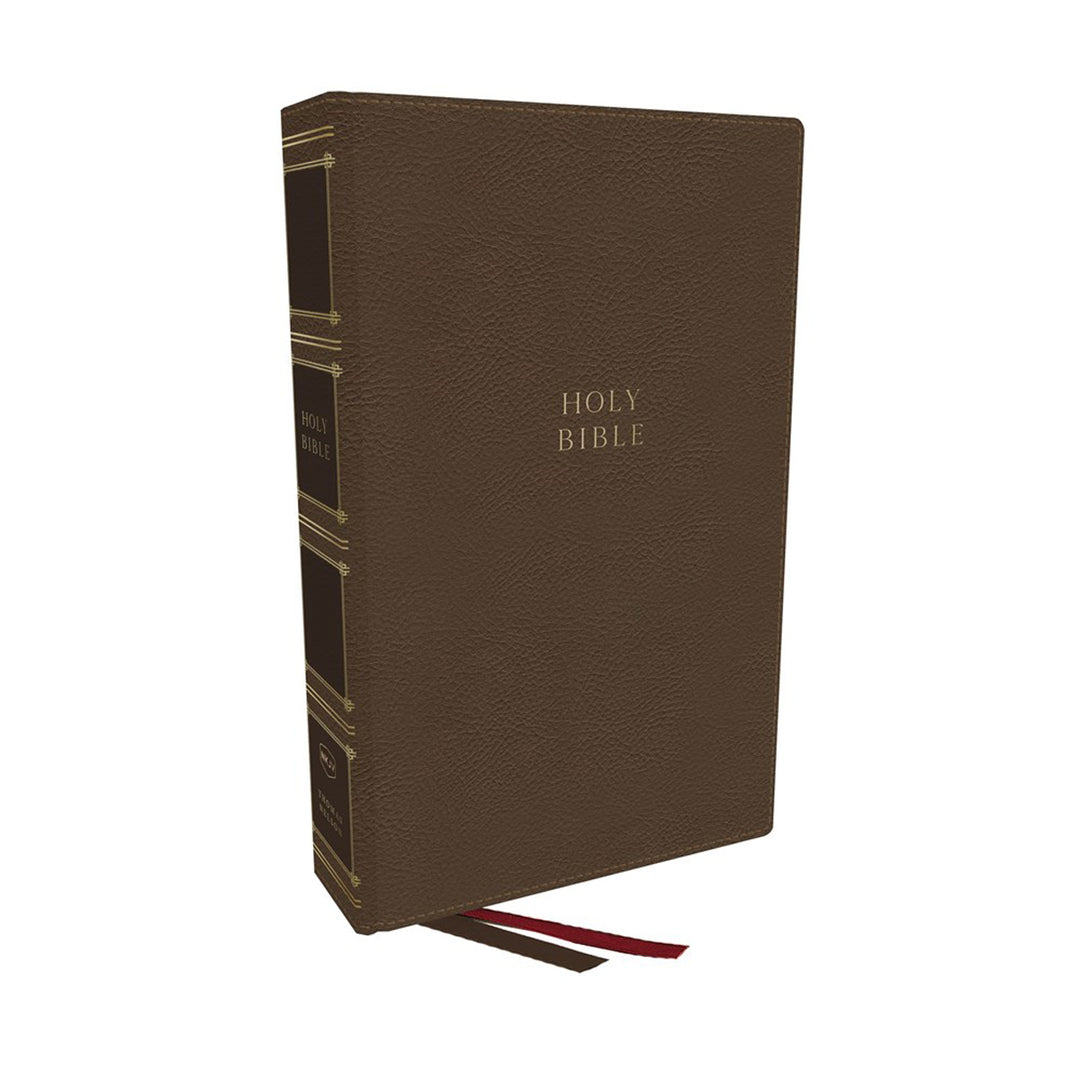 NKJV Compact Center-Column Reference Bible Index Brown Comfort Print (Imitation Leather)