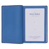 KJV Blue Imitation Leather Value Ultra Thinline Bible Comfort Print
