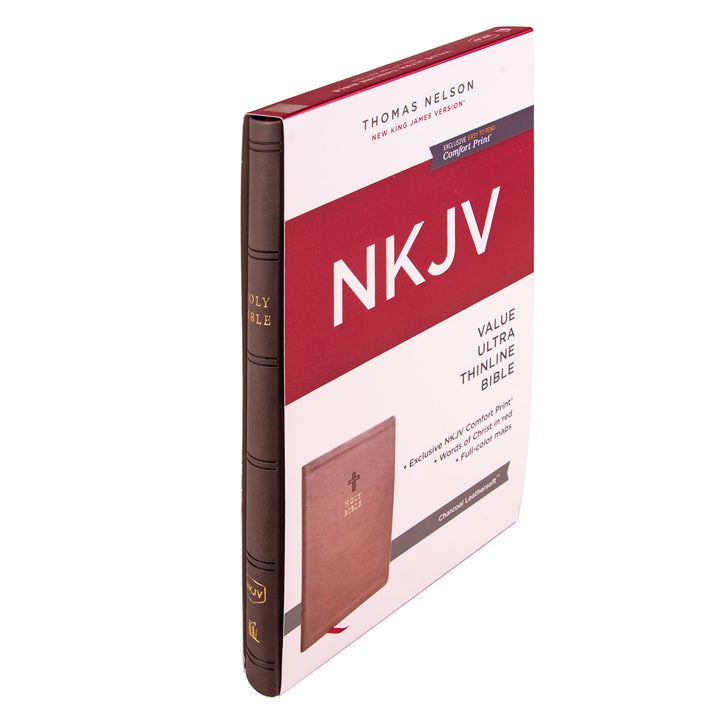 NKJV Brown Imitation Leather Value Ultra Thinline Bible Comfort Print