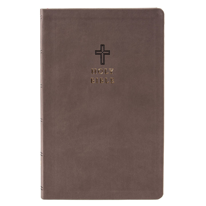 NKJV Charcoal Imitation Leather Value Ultra Thinline Bible Comfort Print