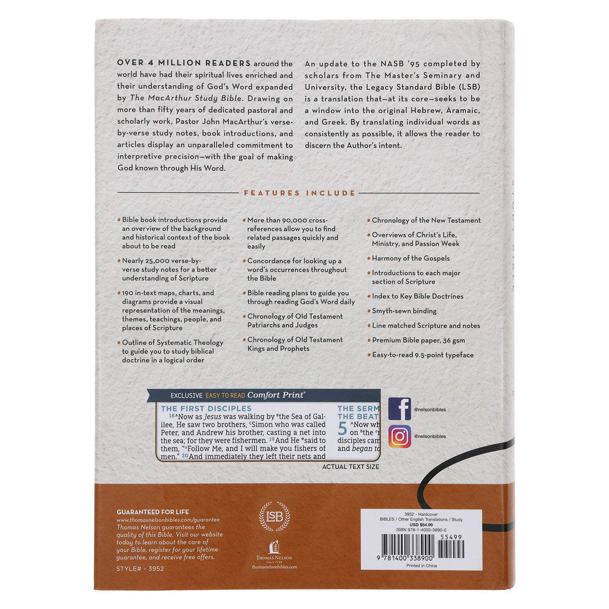 LSB Hardcover MacArthur Study Bible 2nd Edition Comfort Print