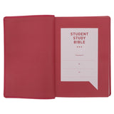 NKJV Pink Imitation Leather Student Study Bible Red Letter Comfort Print