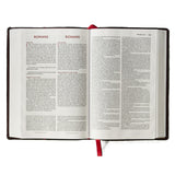 NKJV-NET Black Hardcover Parallel New Testament Red Letter Comfort Print 
