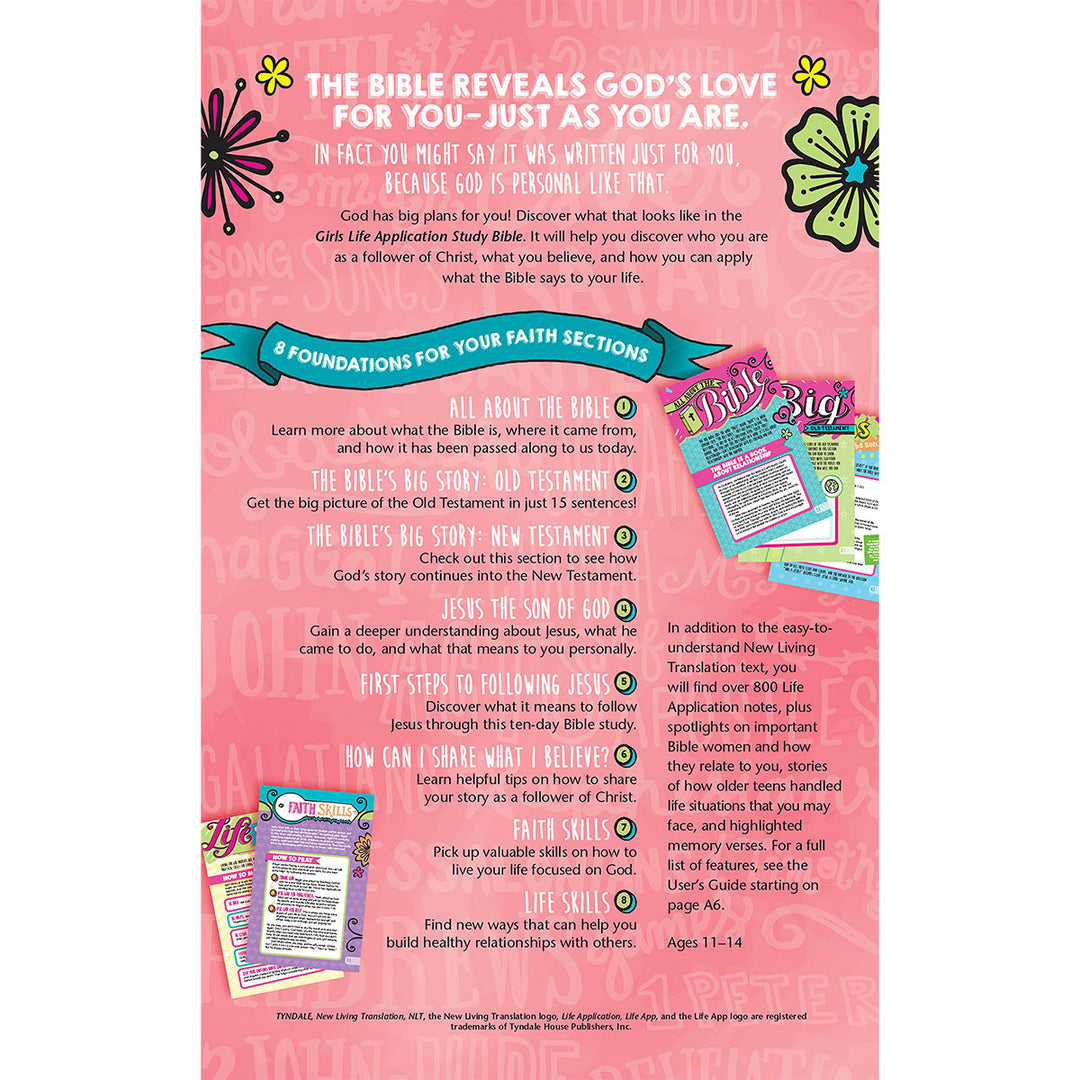 NLT Girls Life Application Study Bible (Hardcover)