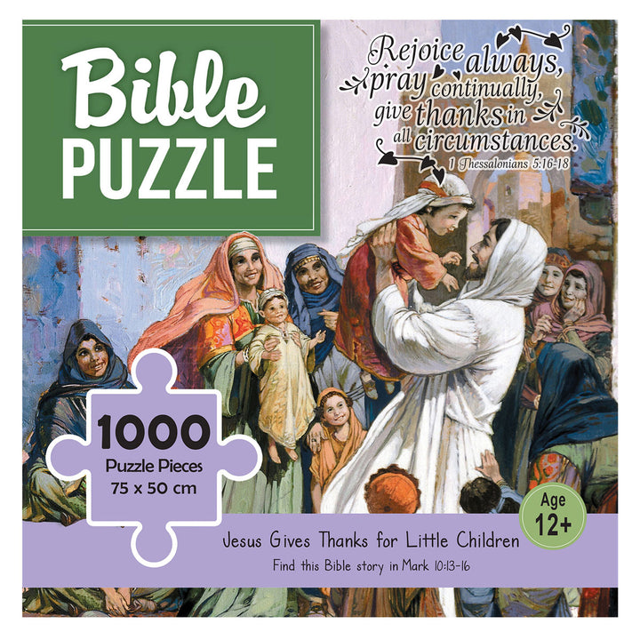 Jesus Gives Thanks For Little Children (1000 Pieces)(Cardboard Puzzle)