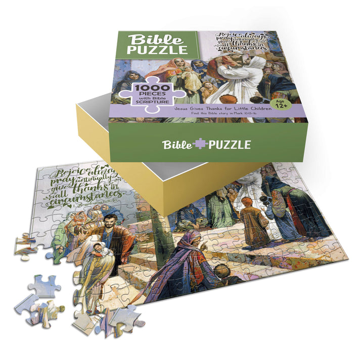 Jesus Gives Thanks For Little Children (1000 Pieces)(Cardboard Puzzle)