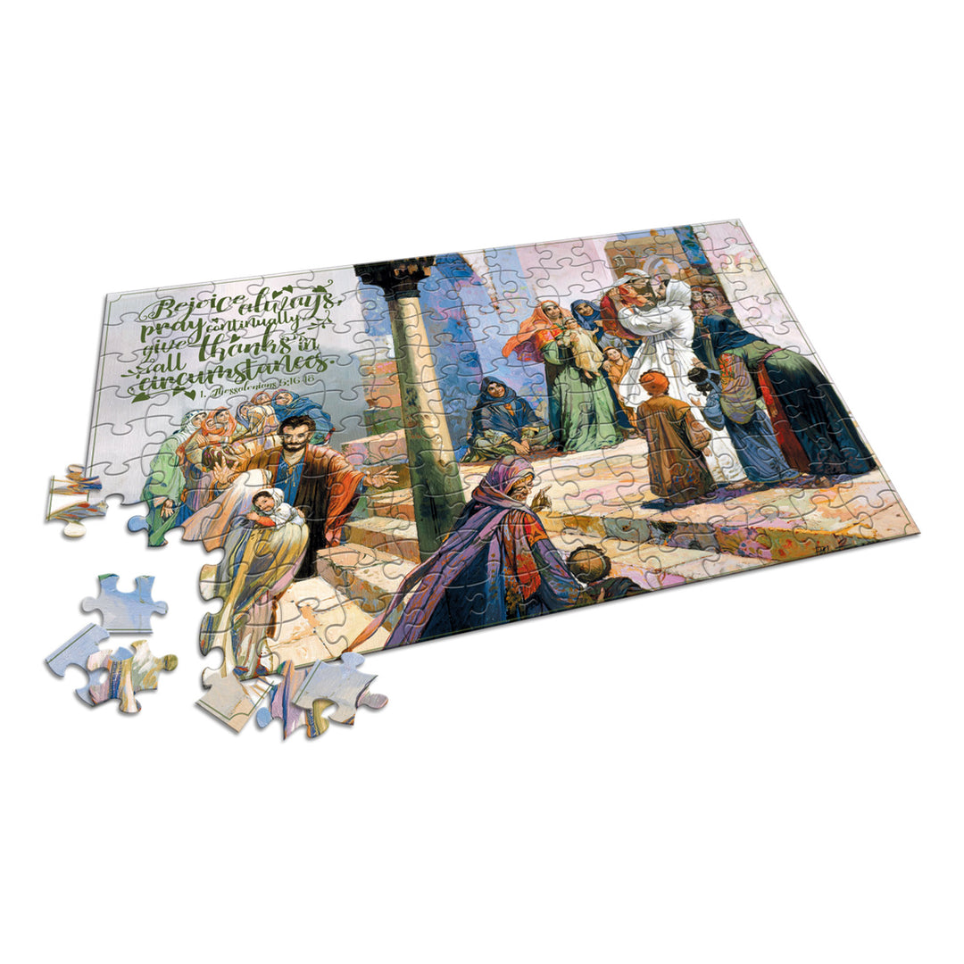 Jesus Gives Thanks For Little Children (1000 Pieces)(Cardboard Puzzle)