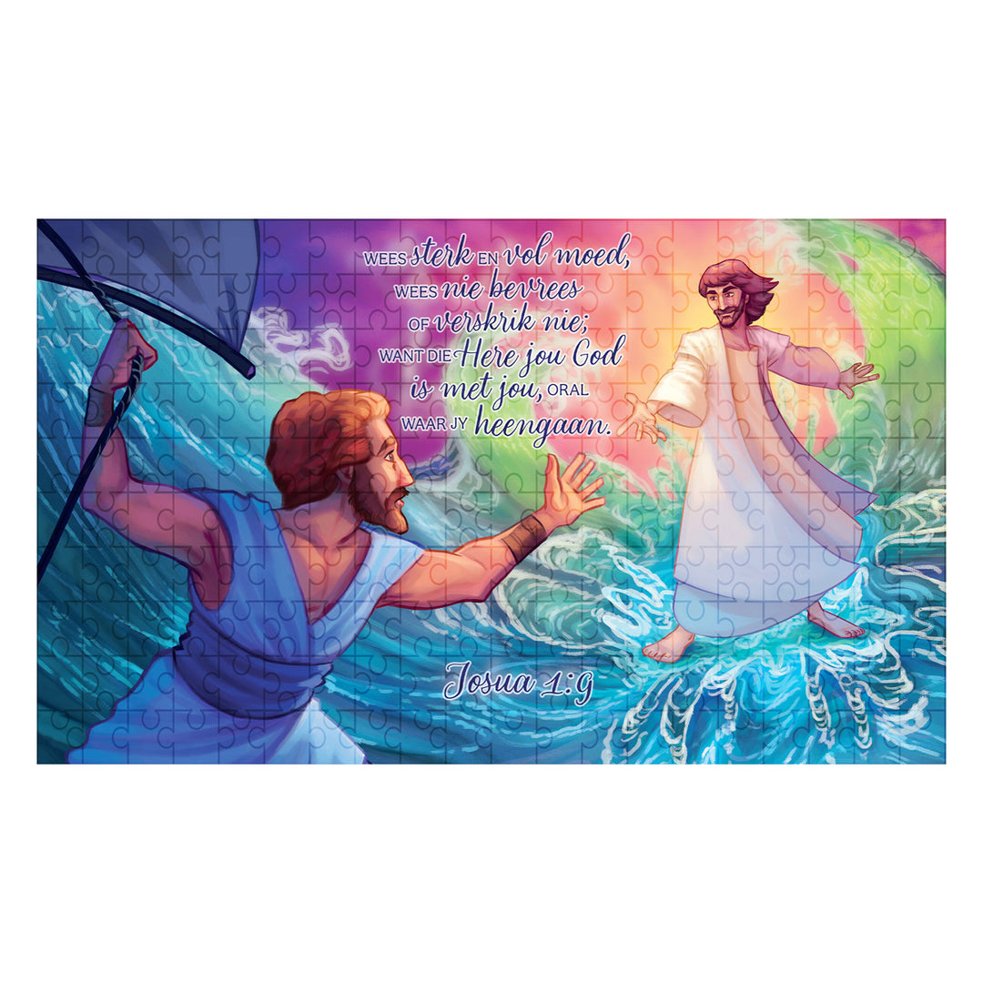 Jesus Loop Op Die Water (500 Pieces)(Cardboard Puzzle)