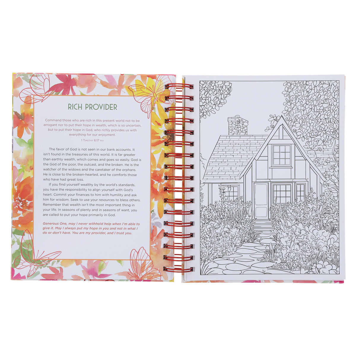 Words to Warm a Woman's Heart: Devotional Coloring Book (Spiral-Bound)
