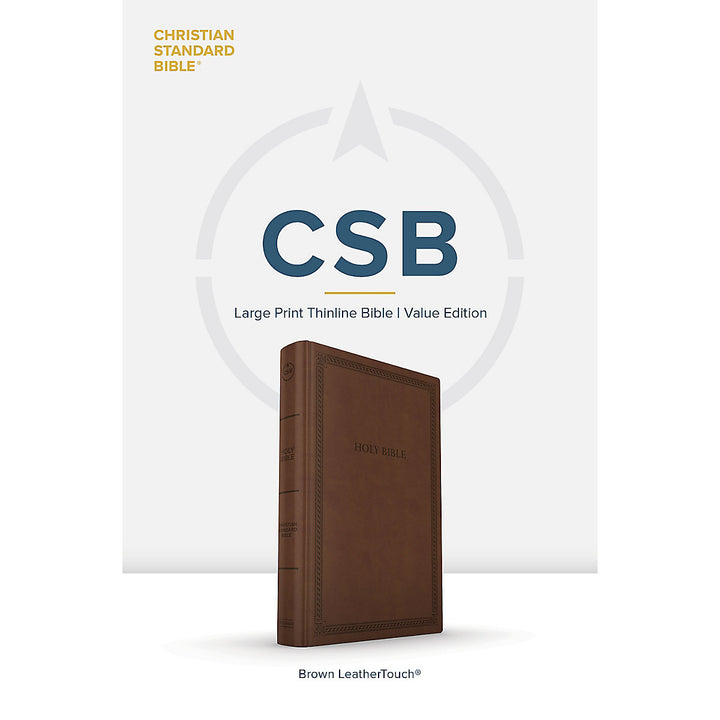 CSB Brown Imitation Leather Thinline Value Edition Bible Large Print