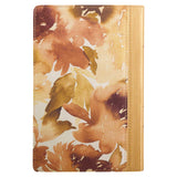 NLV Roesbruin & Goud Linne Standaard Bybel Met Duimgrepe