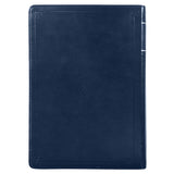 NLV Donkerblou Kunsleer Tematiese Studiebybel Met Duimgrepe