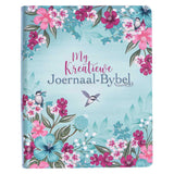 NLV Turkoois Met Pienk Blomme Kunsleer My Kreatiewe Joernaal-Bybel
