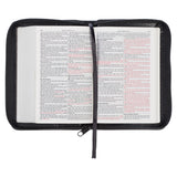 KJV Black Faux Leather Mini Pocket Edition Bible Red Letter With Zip