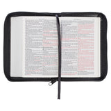 KJV Black Faux Leather Mini Pocket Edition Bible Red Letter With Zip