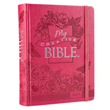 KJV Pink Faux Leather Hardcover My Creative Bible