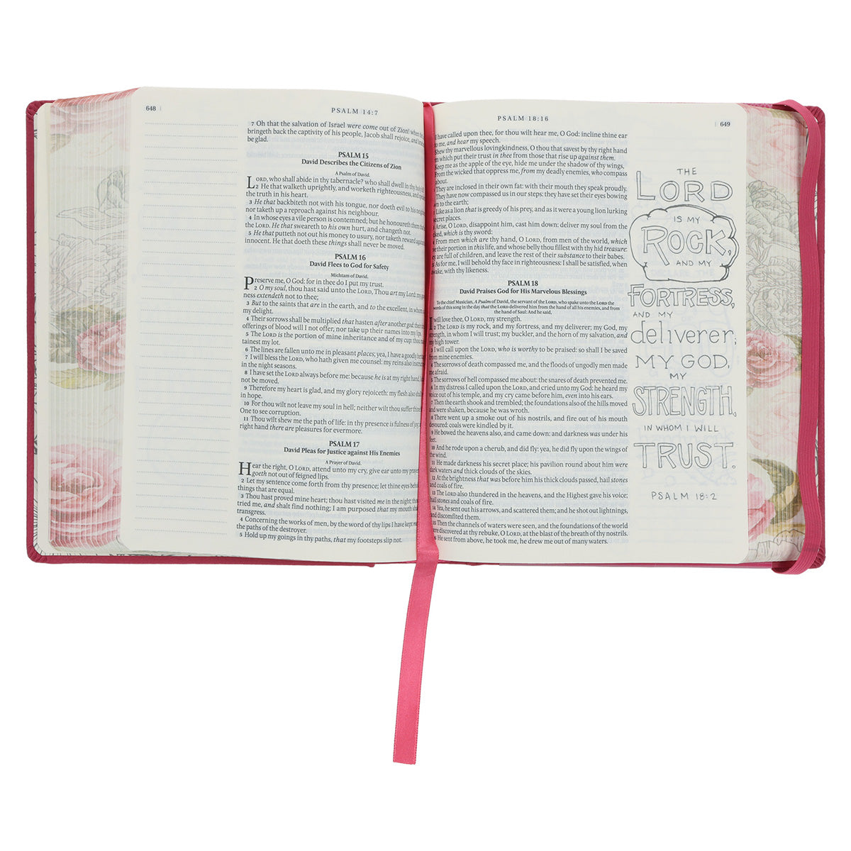 KJV Pink Faux Leather Hardcover My Creative Bible – CUM Books