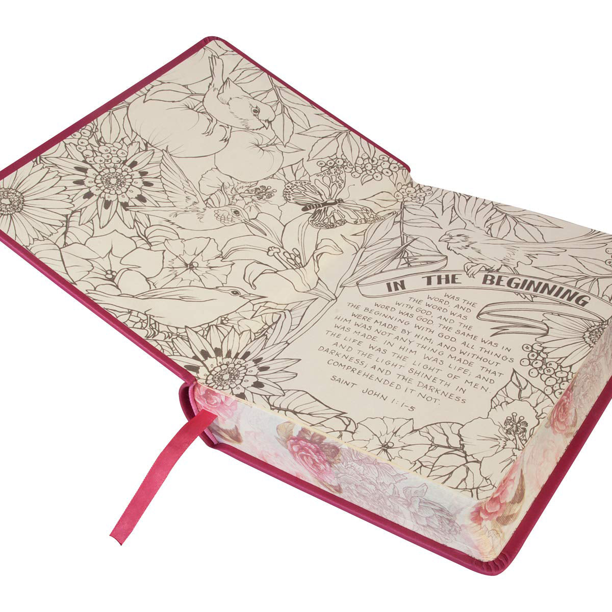 KJV Pink Faux Leather Hardcover My Creative Bible