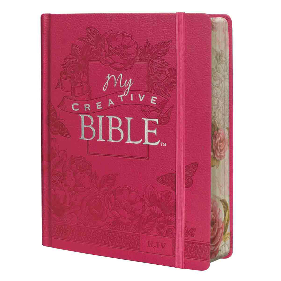 KJV Pink Faux Leather Hardcover My Creative Bible