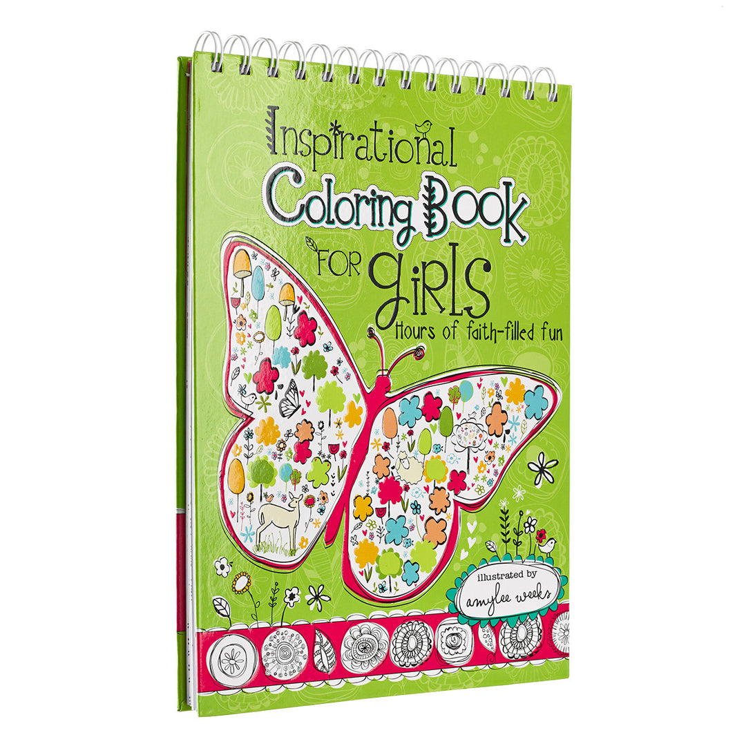 Inspirational Coloring Book For Girls (Wirebound)