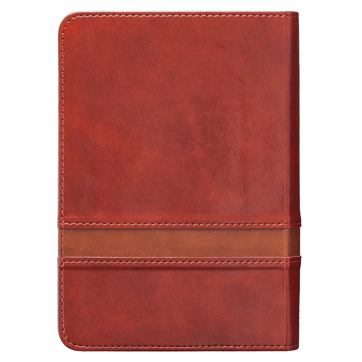 KJV Brown Faux Leather Compact Bible Large Print Red Letter