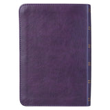 KJV Purple Faux Leather Compact Bible Large Print Red Letter