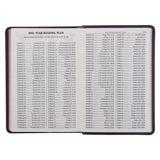 KJV Purple Faux Leather Compact Bible Large Print Red Letter