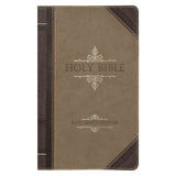 KJV Tan & Brown Faux Leather Standard Bible Giant Print Red Letter