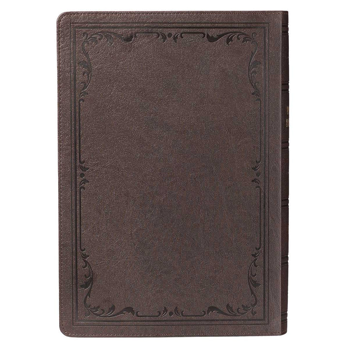 KJV Brown Faux Leather Bible Super Giant Print Red Letter