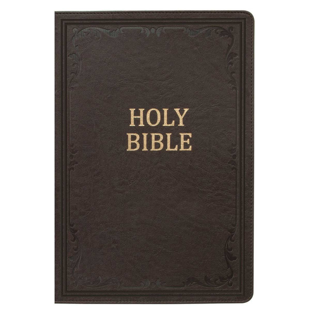 KJV Brown Faux Leather Bible Super Giant Print Red Letter